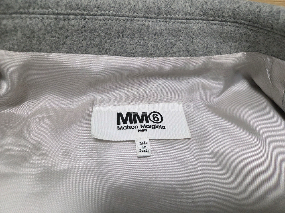 MM6 메종 마르지엘라 그레이 울 오버핏 코트 자켓--4