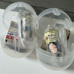 일괄판매)귀멸의칼날 캔커피 가챠 카나오+시노부 키링