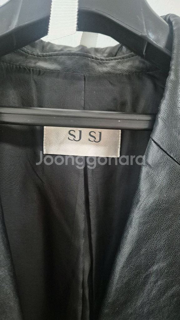 시스템 비건 레더 자켓--2