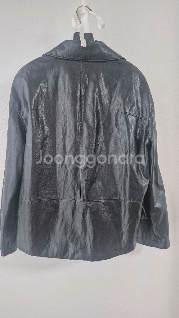 시스템 비건 레더 자켓--6