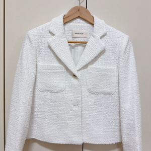 웨어웨어 트위드 자켓 화이트