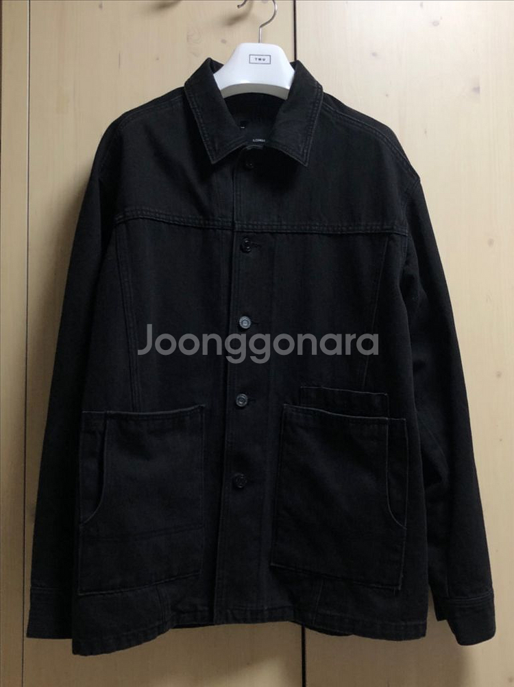 [중고] 일꼬르소 데님 초어 자켓 블랙 / 100 사이--0