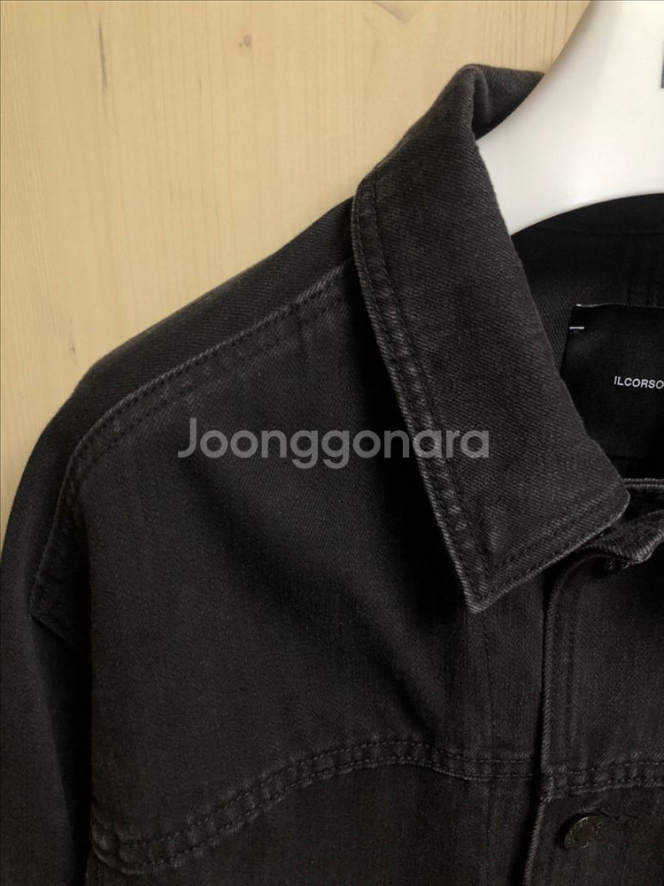 [중고] 일꼬르소 데님 초어 자켓 블랙 / 100 사이--1