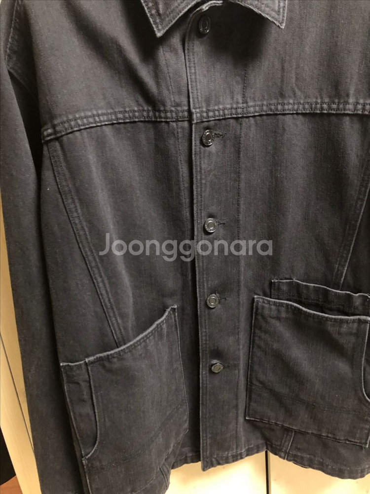 [중고] 일꼬르소 데님 초어 자켓 블랙 / 100 사이--3