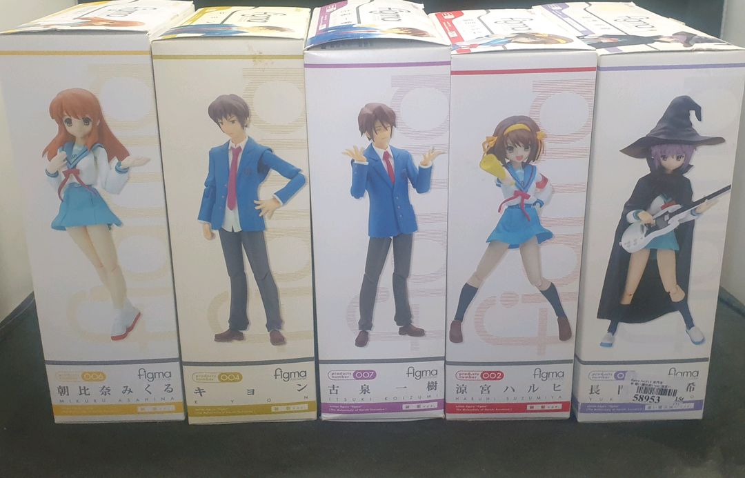 할인,스즈미야 하루히,피그마,5종,개봉,정품