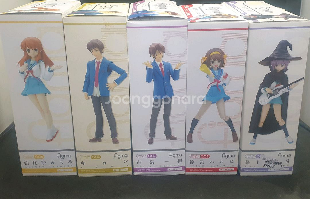 할인,스즈미야 하루히,피그마,5종,개봉,정품--0