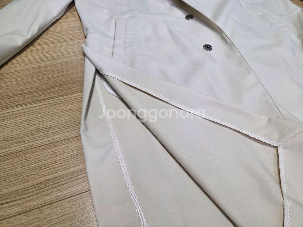 시스템 옴므 절개 롱 트렌치 코트--6