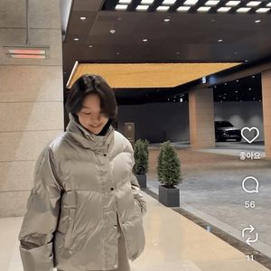 듀마르셀 푸퍼 다운 패딩 실버 (새상품)