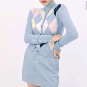 그로브스토어 아가일 가디건 블루