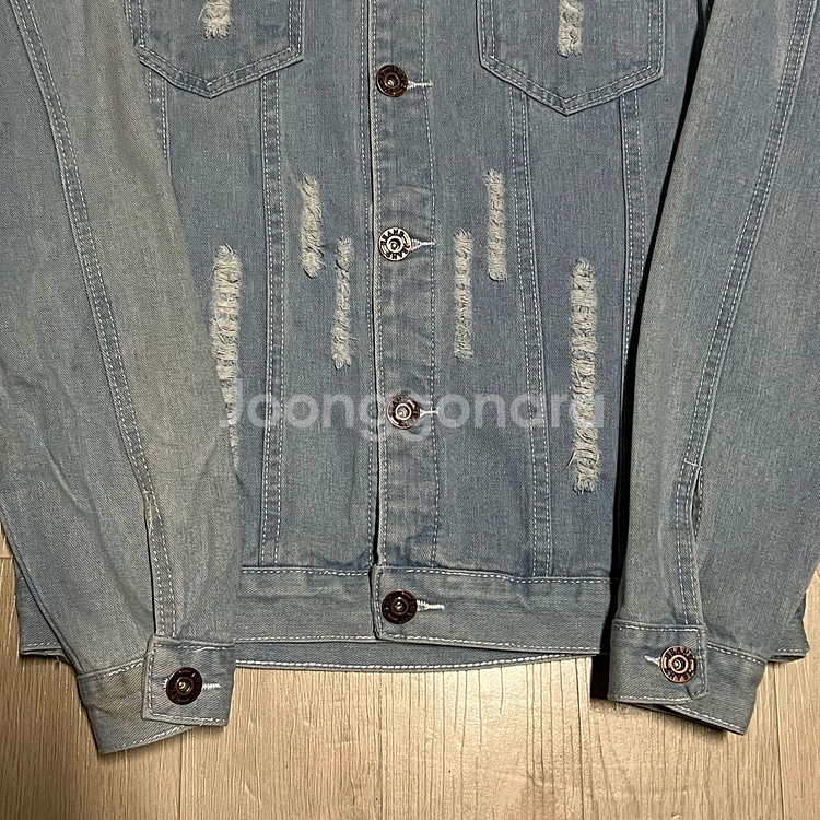 오프화이트 19FW 데미지드 데님 청자켓 L/100--2