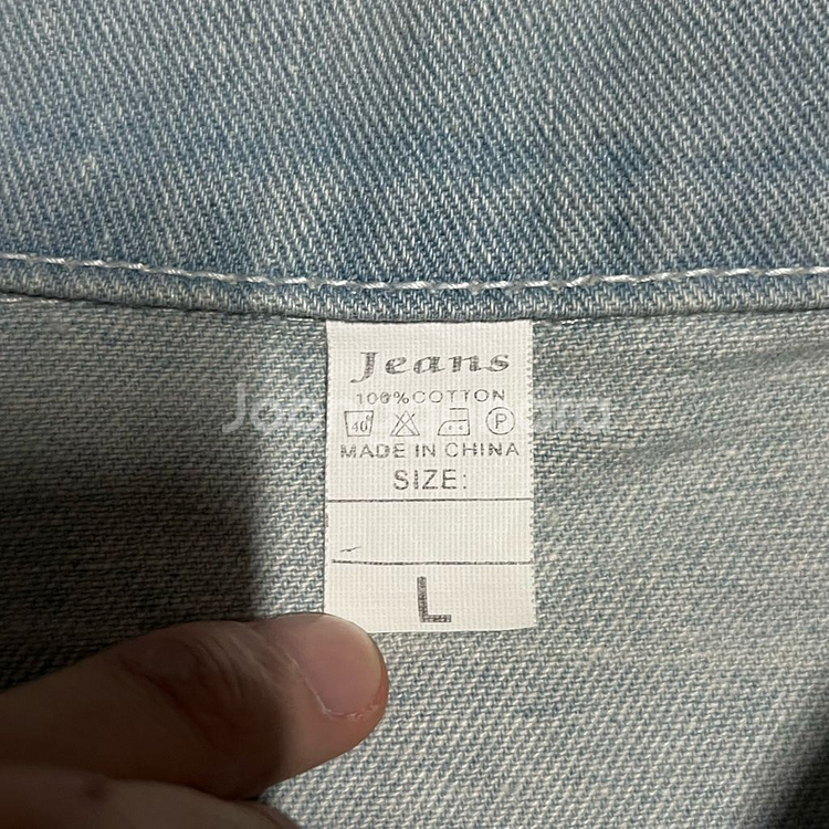 오프화이트 19FW 데미지드 데님 청자켓 L/100--8