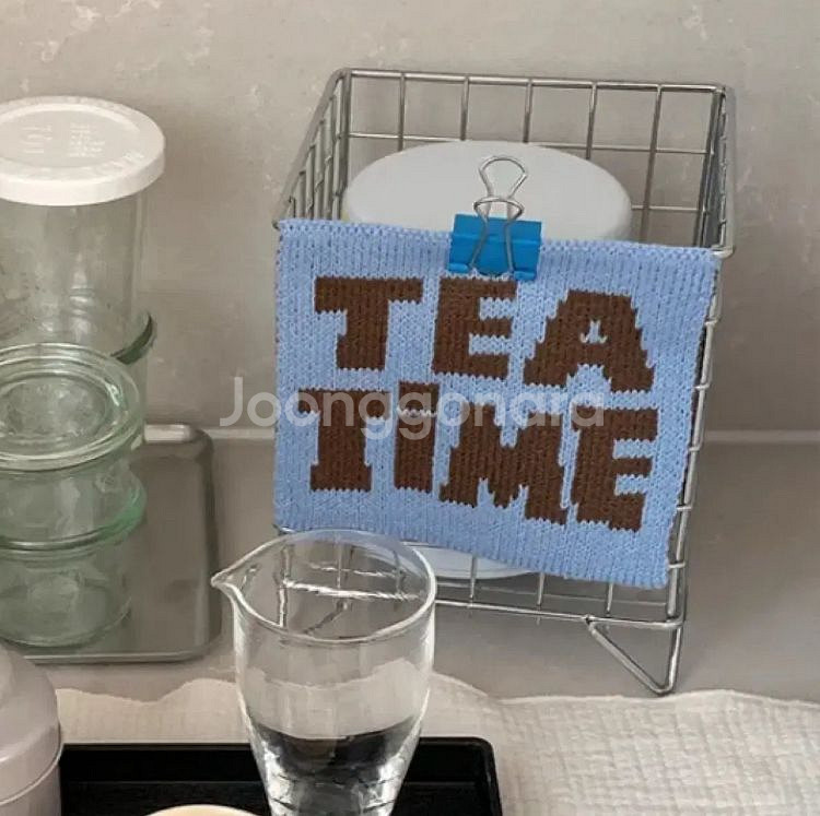 오롤리데이 니팅 티코스터 + 스텐수납바구니--0