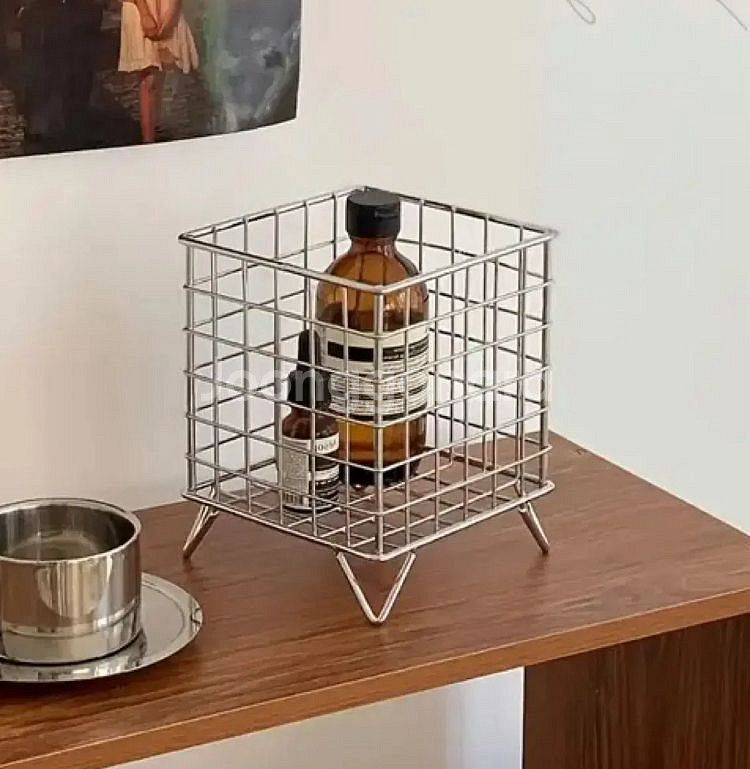 오롤리데이 니팅 티코스터 + 스텐수납바구니--3