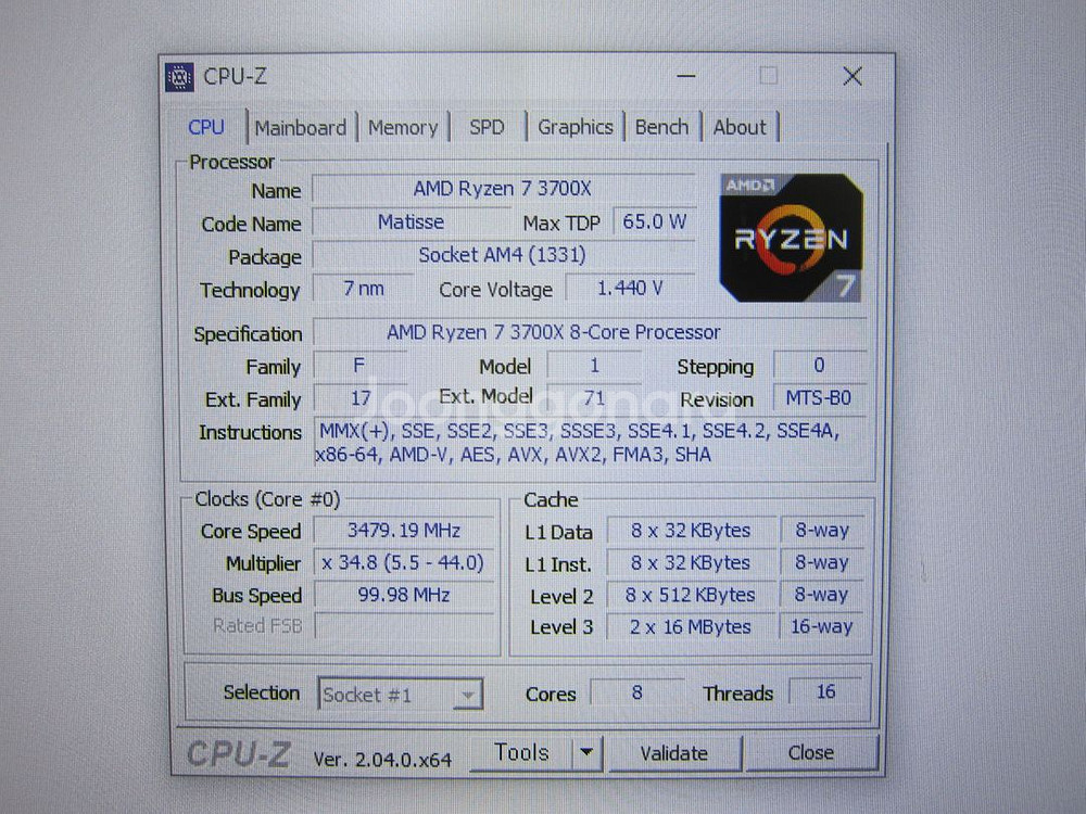 AMD 라이젠7-3세대 3700X (마티스) 박스풀--3