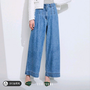 한섬 타임 핀턱와이드팬츠