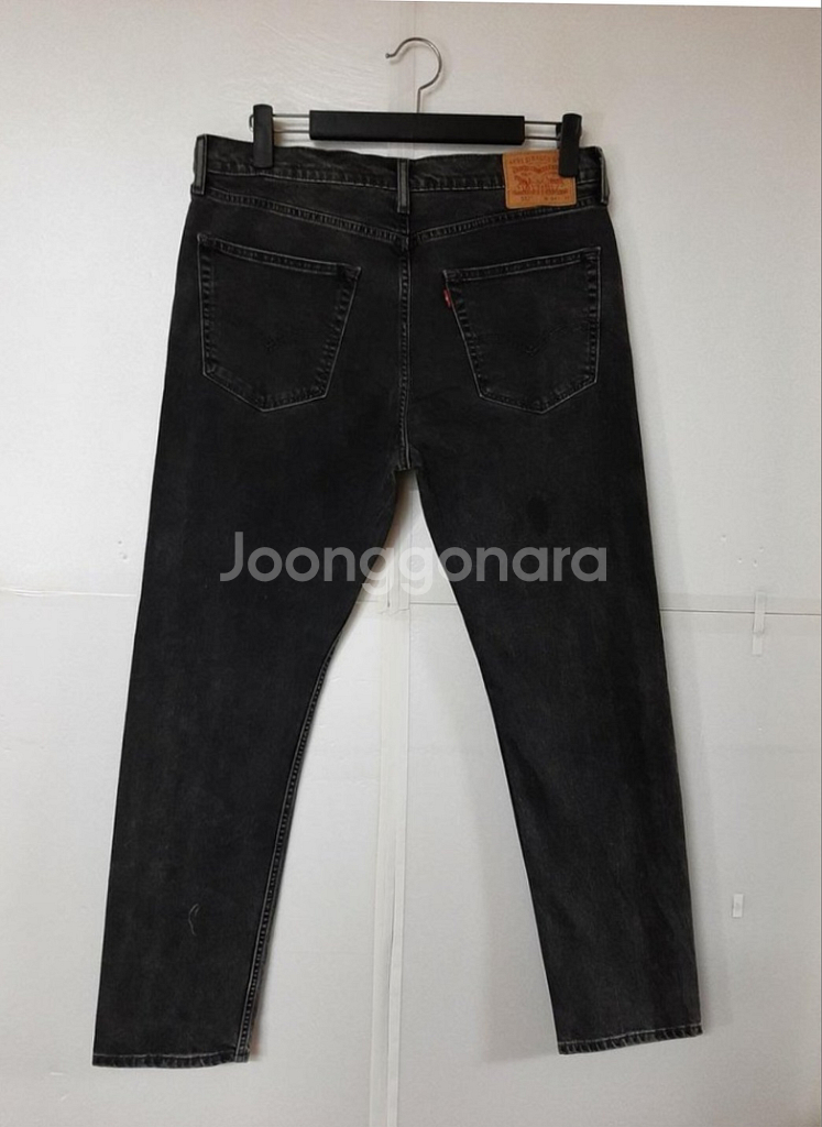 35)리바이스 522 140주년기념 블랙 스판 일자청바--1
