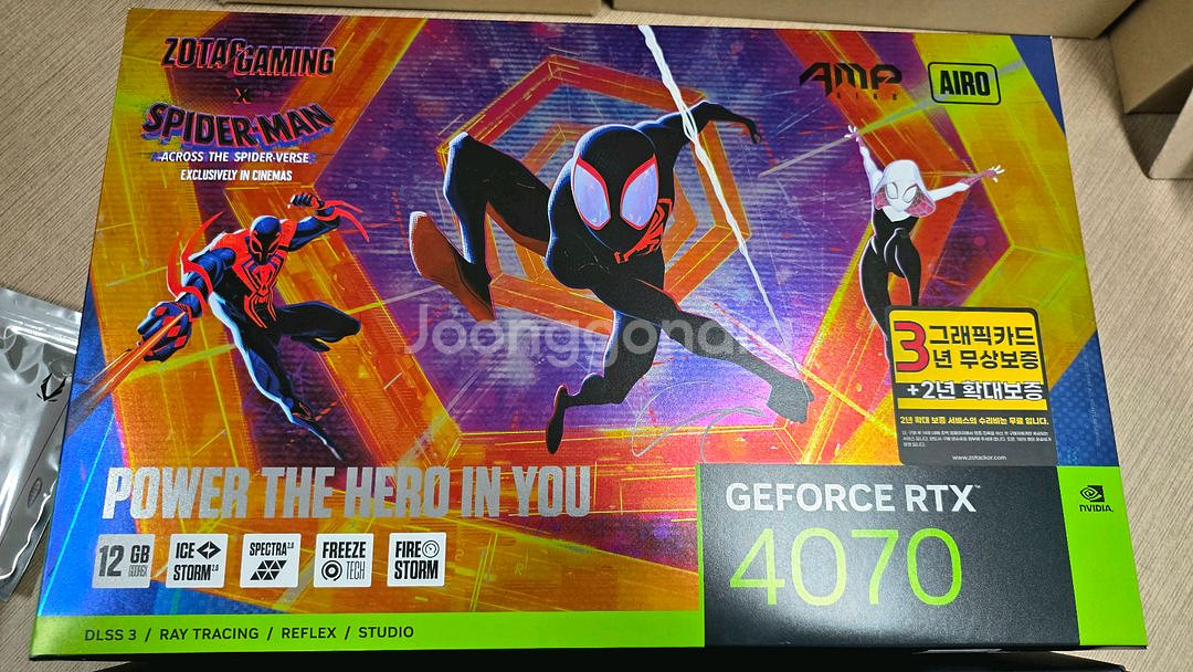 zotac 조탁 rtx4070 amp 스파이더맨--0