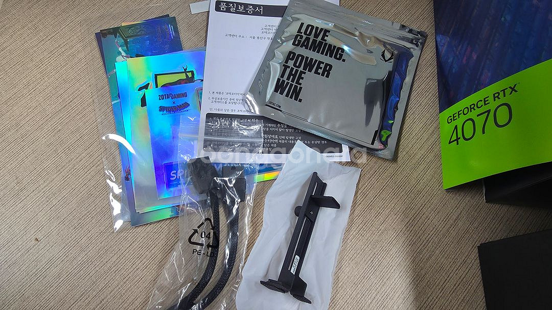 zotac 조탁 rtx4070 amp 스파이더맨--2
