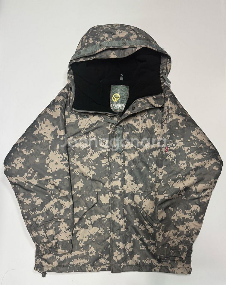 SP 사우스플레이 밀리터리 오버핏 카모 후드 점퍼 L--0