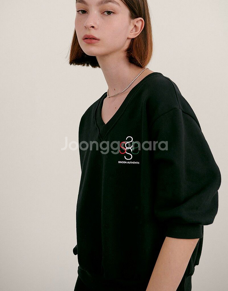 시눈 SINOON 하프 슬리브 스웻셔츠--1