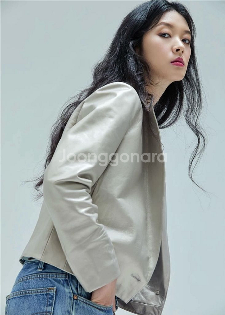 [55] 김서룡 이태리 양가죽 크롭 자켓--0