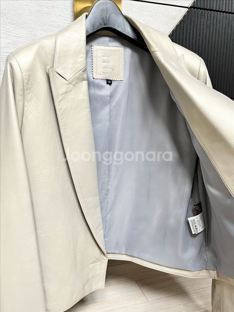 [55] 김서룡 이태리 양가죽 크롭 자켓--5