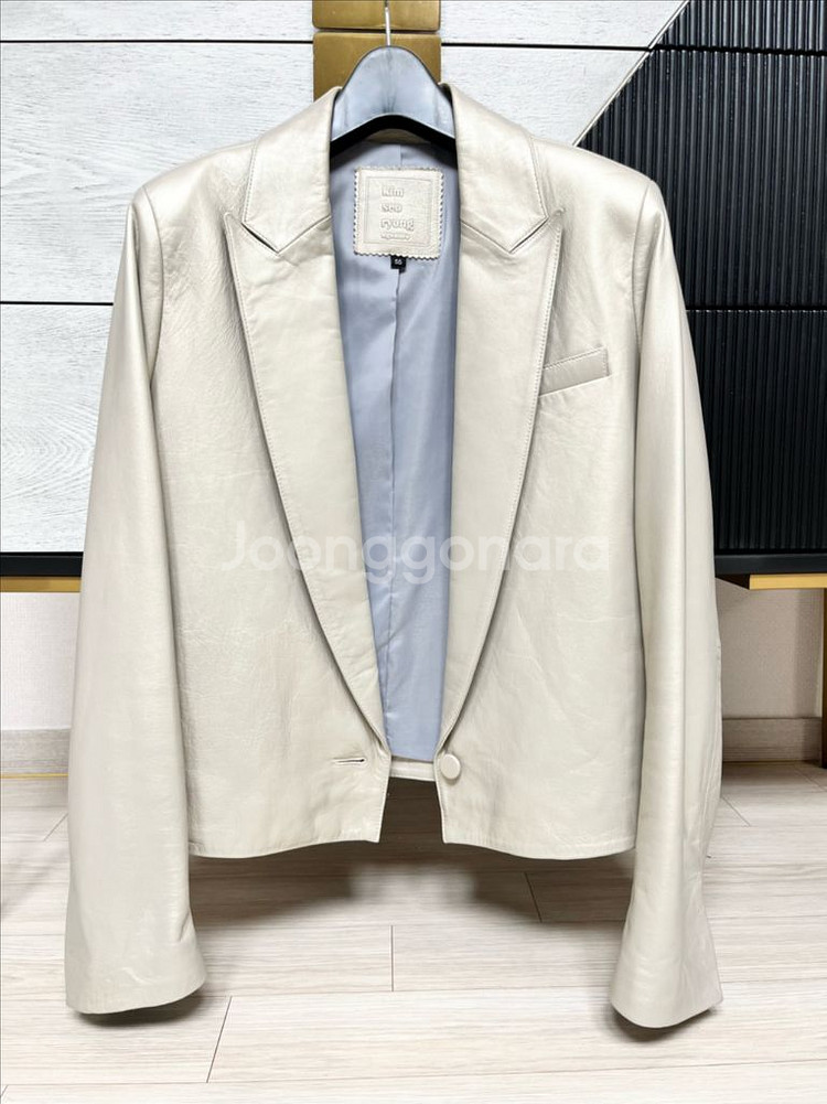 [55] 김서룡 이태리 양가죽 크롭 자켓--3