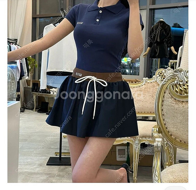 뮤뮤 카라반팔티 스커트팬츠 세트 (FREE)--5