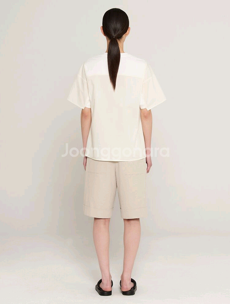 구호(KUHO) 와이드 슬리브 저지 레이어드 티셔츠--2