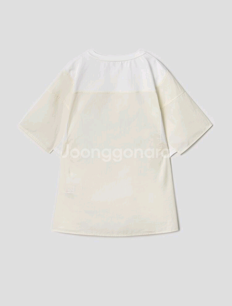 구호(KUHO) 와이드 슬리브 저지 레이어드 티셔츠--7