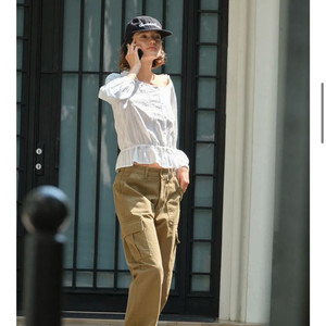 1회착용)썸웨어버터 지프와이드카고팬츠 M사이즈