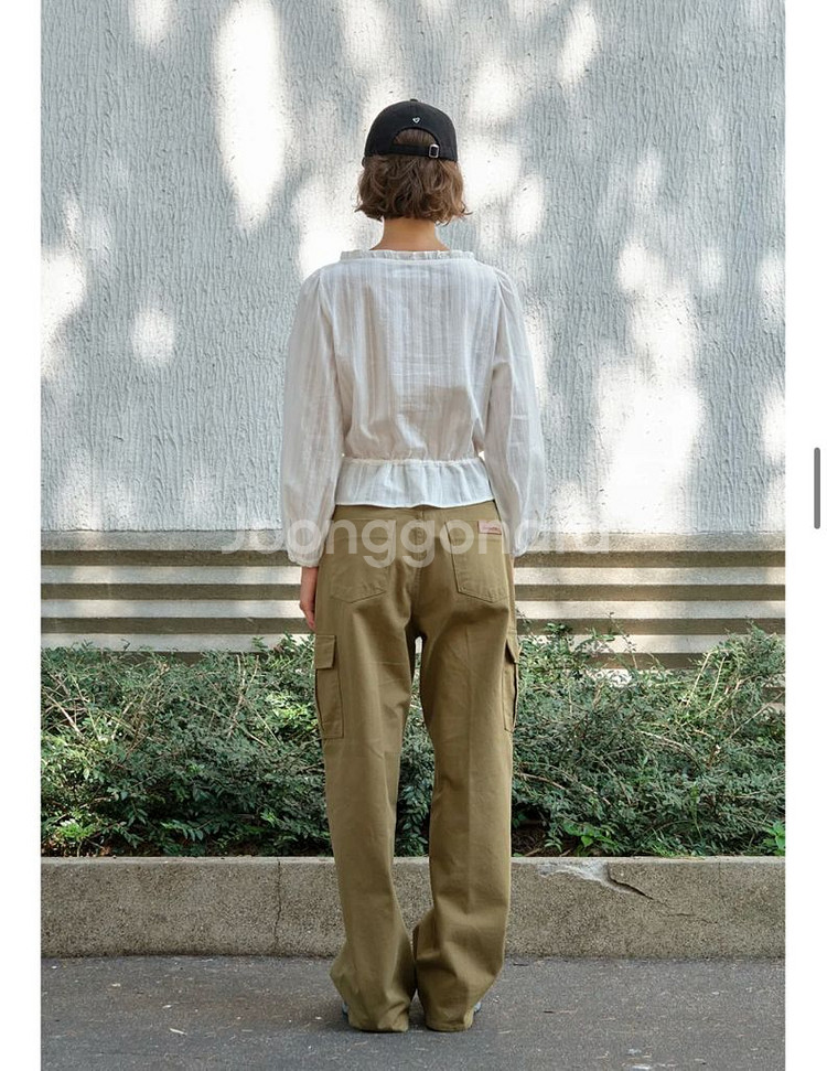 1회착용)썸웨어버터 지프와이드카고팬츠 M사이즈--2