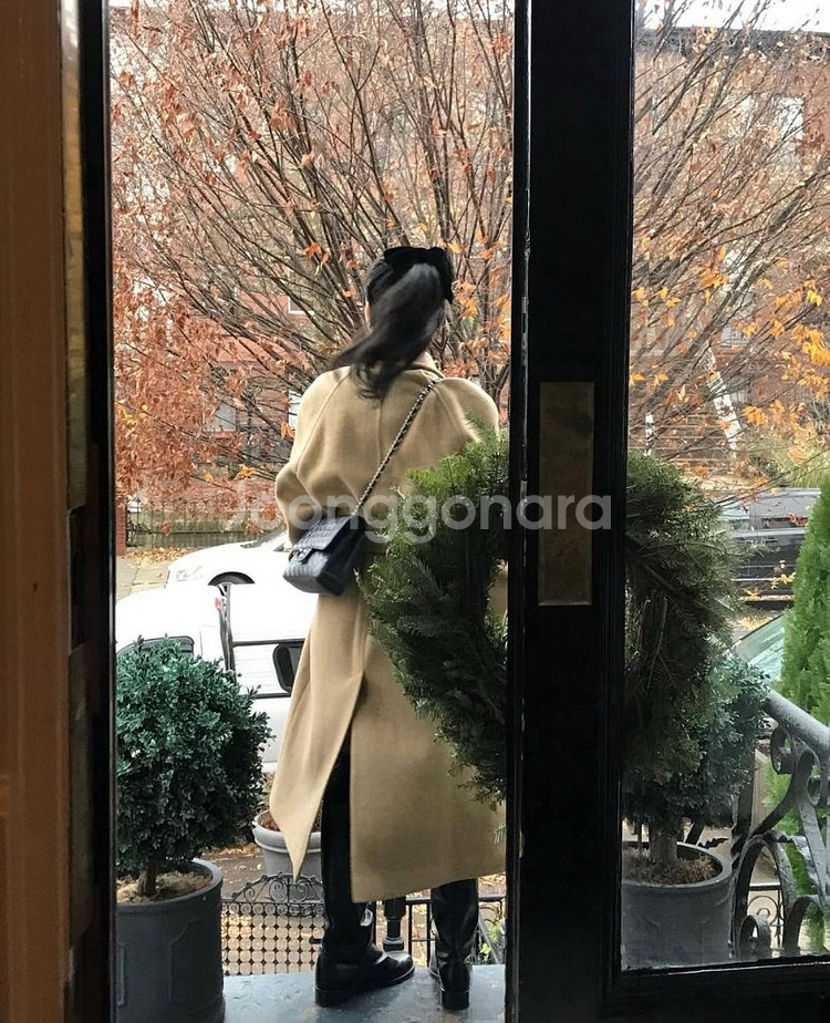 더바넷 헤링본 발마칸 코트--1