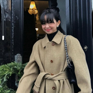 더바넷 헤링본 발마칸 코트