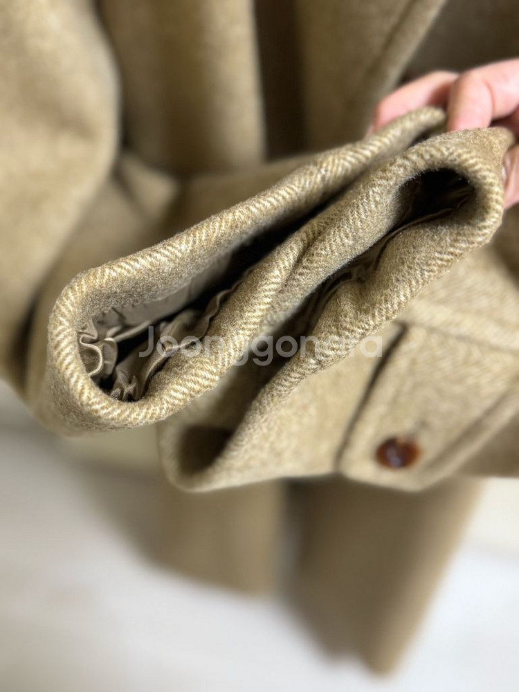 더바넷 헤링본 발마칸 코트--8