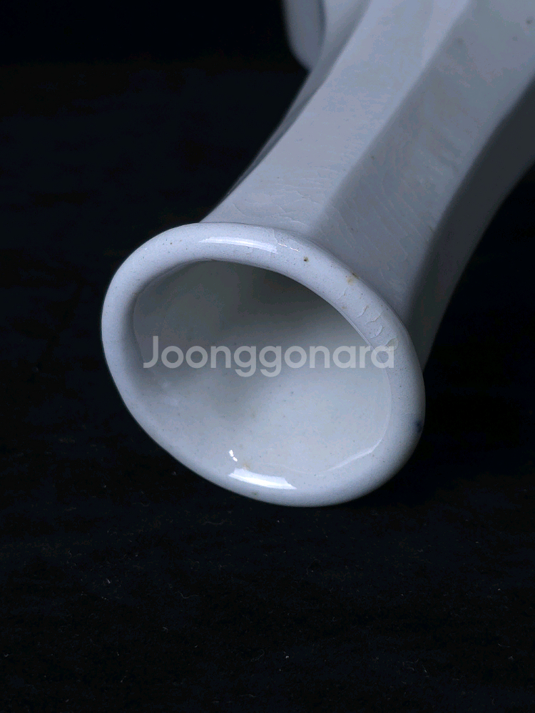 [최상급] 도암 지순탁(지순택) 백자청화죽문각병 도자기--5