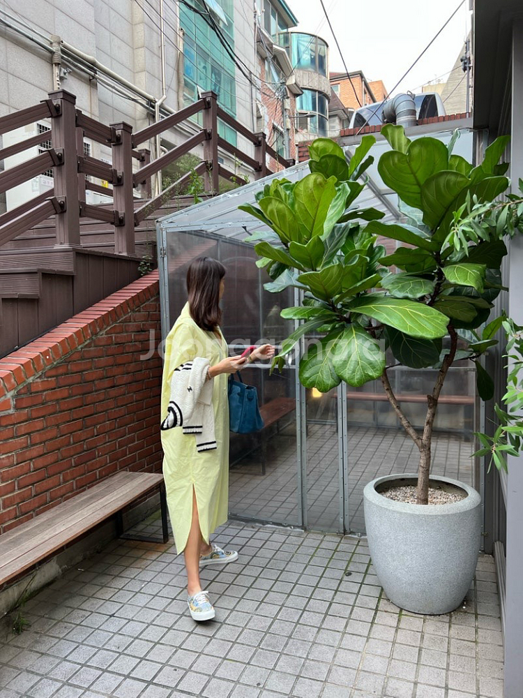 소윰 soyoom 셔츠 드레스 원피스(레몬,화이트)--2