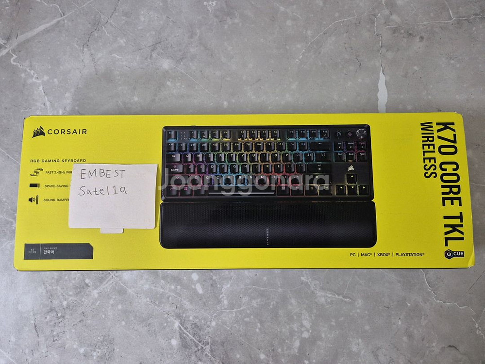 커세어 K70 RGB CORE TKL 무선 저소음 은축--0