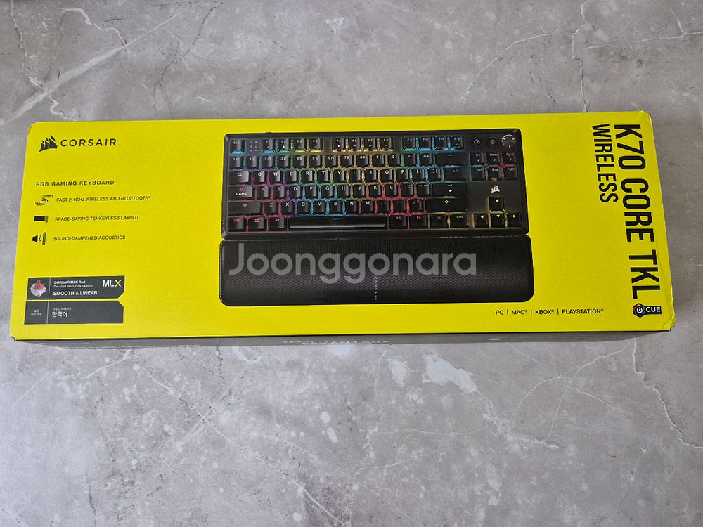 커세어 K70 RGB CORE TKL 무선 적축--0