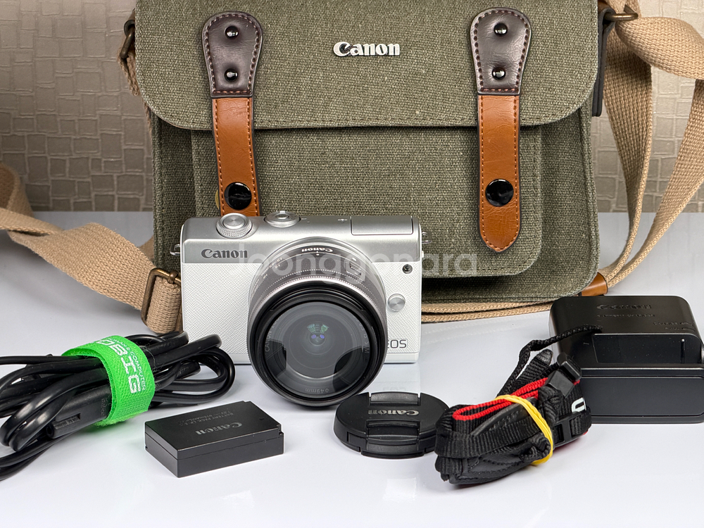 캐논 EOS M200 미러리스 카메라 화이트--0