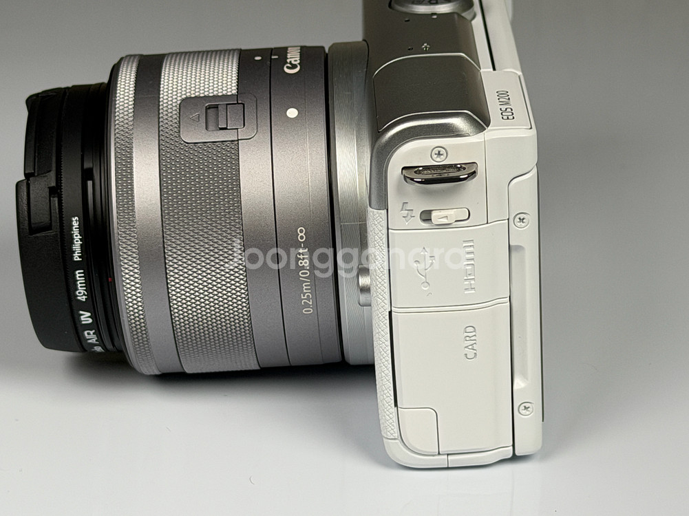 캐논 EOS M200 미러리스 카메라 화이트--1