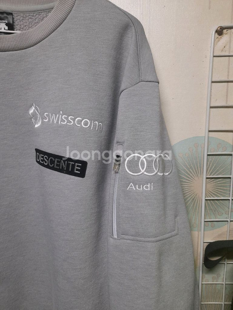 데상트 캐나다 스키팀 남성 기모 맨투맨 티셔츠--3