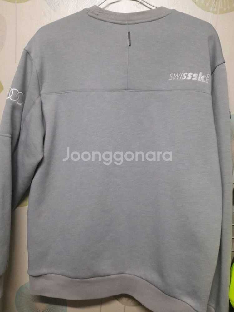 데상트 캐나다 스키팀 남성 기모 맨투맨 티셔츠--4