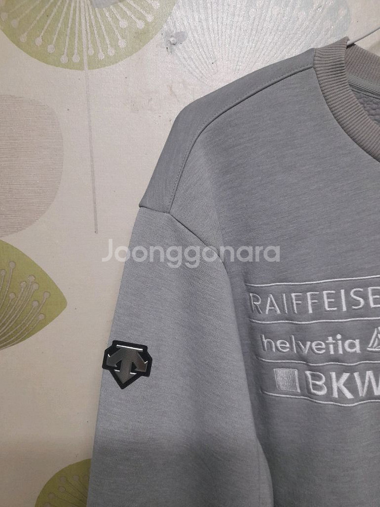 데상트 캐나다 스키팀 남성 기모 맨투맨 티셔츠--2