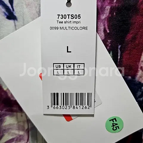 L) 까르뱅 플라워 프린팅 반팔 티셔츠 730TS05--4