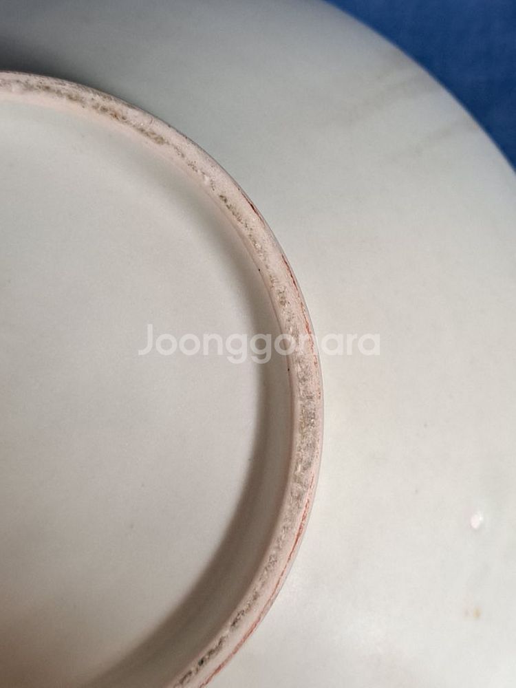 진사 유리홍 팔각 백자 나비 호. 항아리. 단지.--7