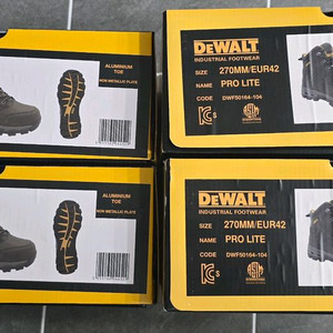 디월트 안전화 프로라이트 6인치 4켤래 판매합니다