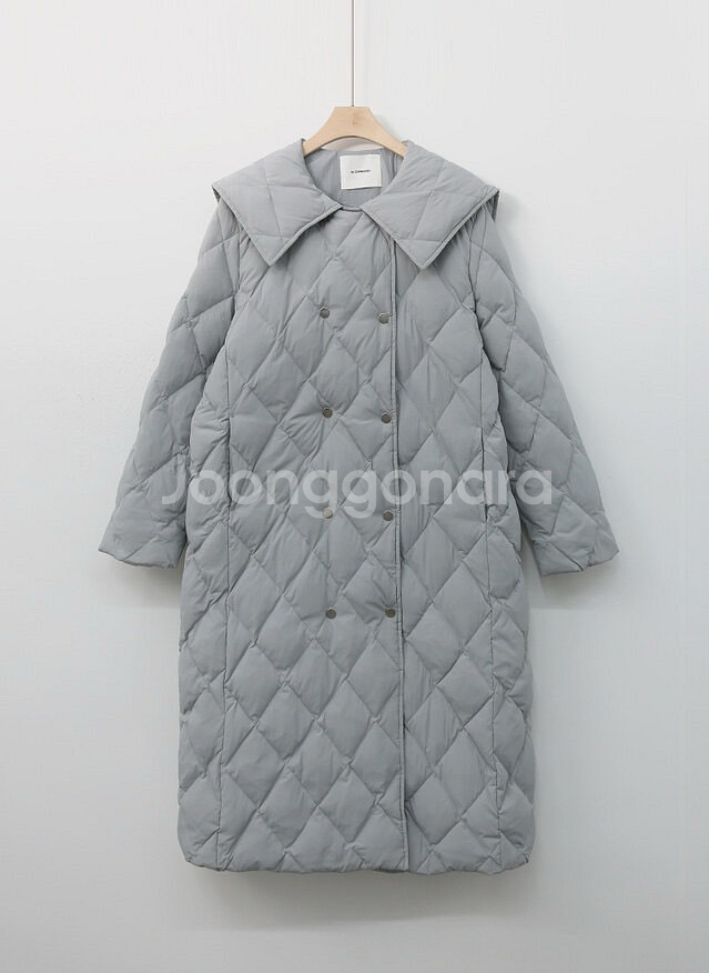 르꼬르망.와이드카라 퀼팅패딩 덕다운--2