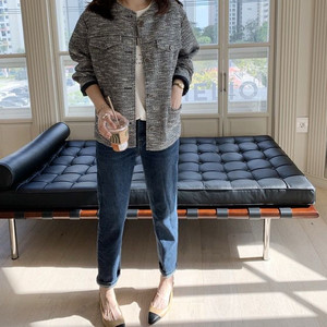 르꼬르망.소프트트위드자켓 블랙