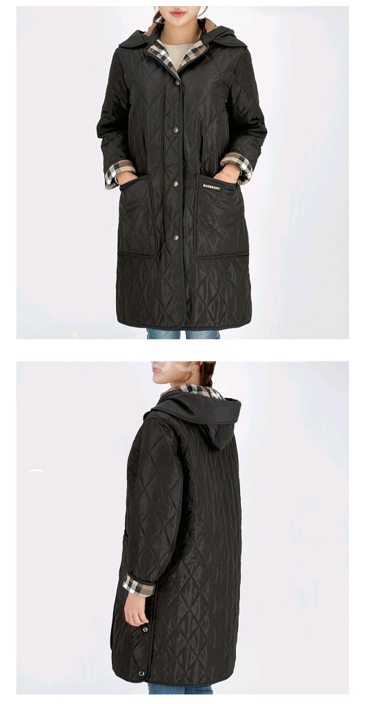 (새상품) 버버리 파크게이트 퀼팅 자켓 롱후드--0